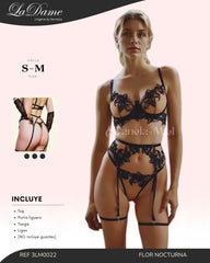 Conjunto Liguero Flor Nocturna