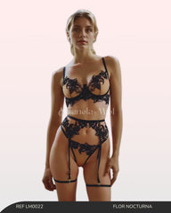 Conjunto Liguero Flor Nocturna