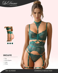 Conjunto Liguero Esmerald Seduction
