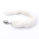 Plug Anal con Cola de Zorro Blanco Wody: Cola esponjosa que despierta tu lado salvaje