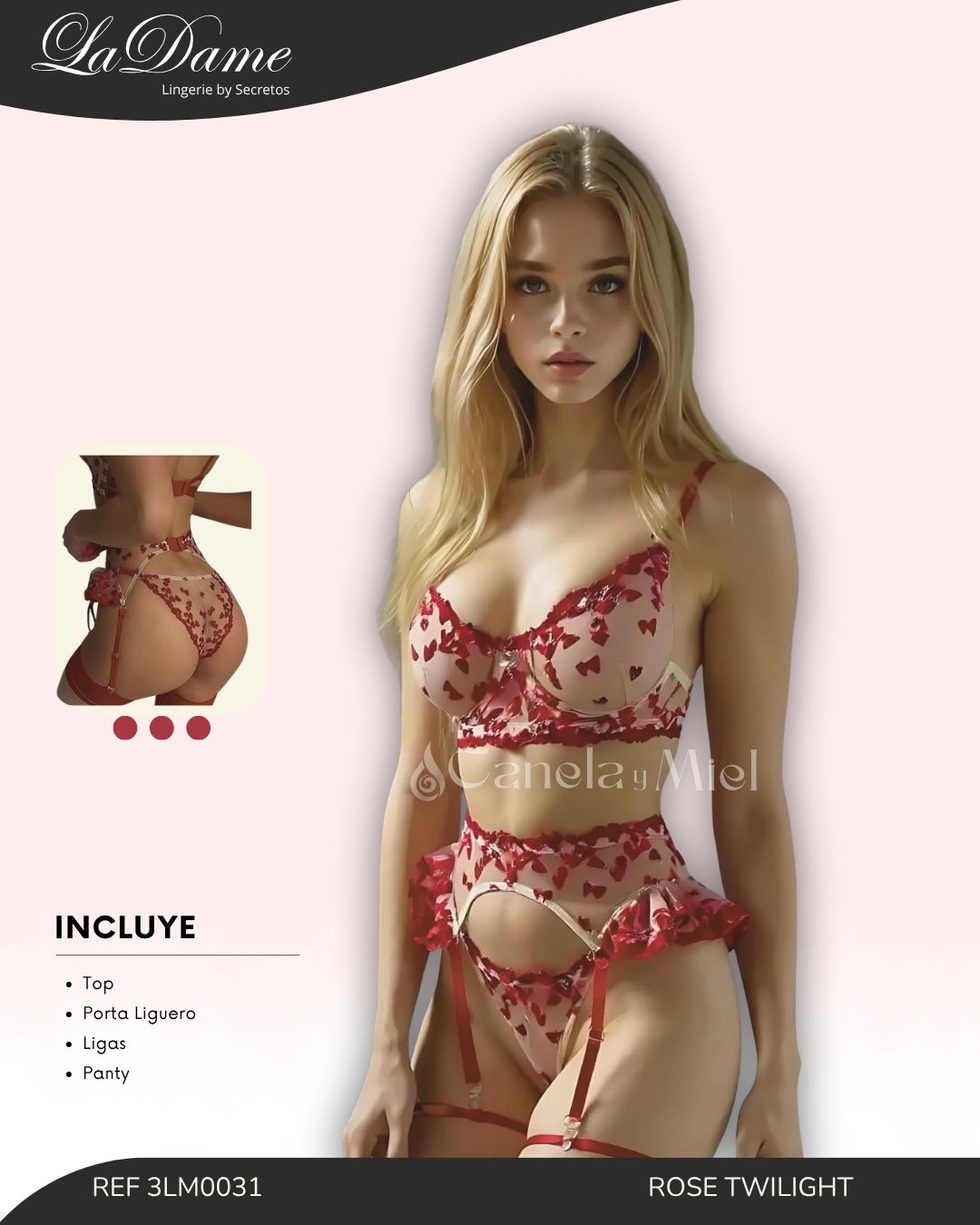 Conjunto Liguero Rose Twilight