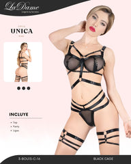 Conjunto Arnés Black Cage es un