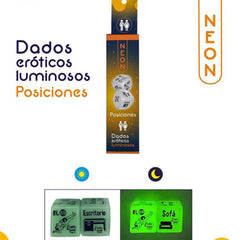 Dados Luminosos Neon Posiciones: La suerte manda en la cama