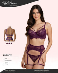 Conjunto Liguero Púrpura Eterno